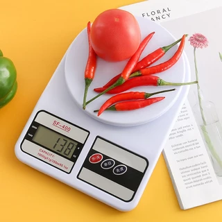 Kit 1 até 4 Lela Mini Balança Digital Cozinha Portátil Branco 1g A 10 Kg Alta Precisão Casa Comida Carregamento 2 Pilhas