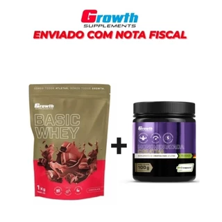 Kit 1 Creatina Creapure + 1 Basic Whey 1 Kg - Growth Supplements