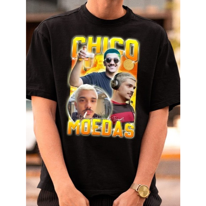 Camiseta Chico Moedas Bitcoin Influencer Estampada Camisa Blusa ...