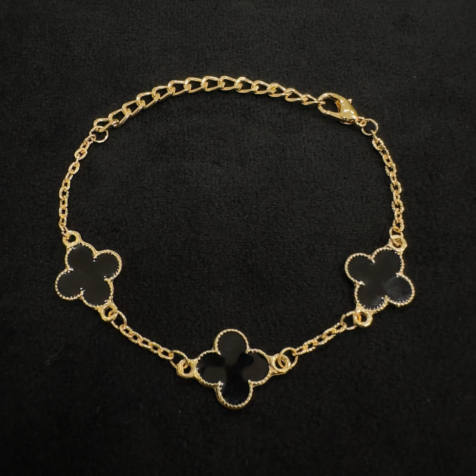 Pulseira Neymar trevo virginia Modelo de Luxo prata e dourado