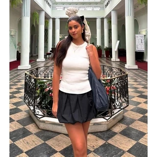 Saia Balone Moda Feminina Blogueira tendência