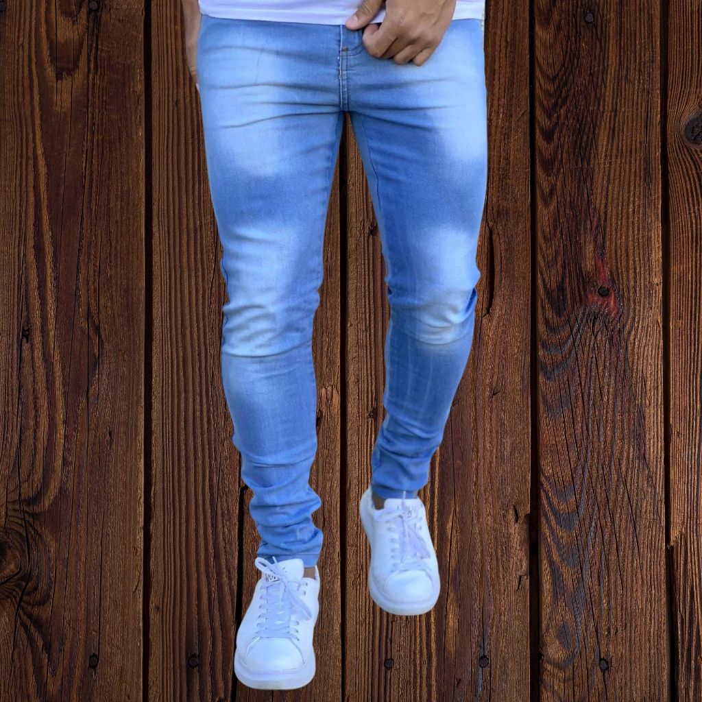 Calça Jeans Masculina Trabalho Confortável Slim Com Elastano Direto Da