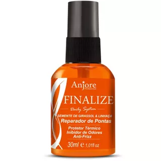REPARADOR DE PONTAS FINALIZE 30 ML ANJORE COM ÓLEO DE GIRASSOL E LINHAÇA ANTIFRIZZ E PONTAS DUPLAS ANTIODOR