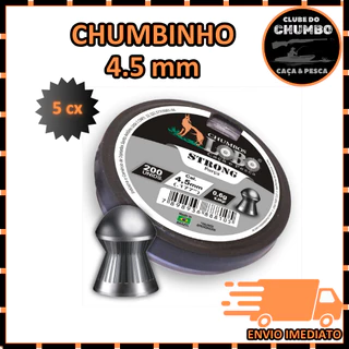 5 cx Chumbinho de Pressão 4.5mm - Strong (Chumbos Lobo) - 1000 unidades
