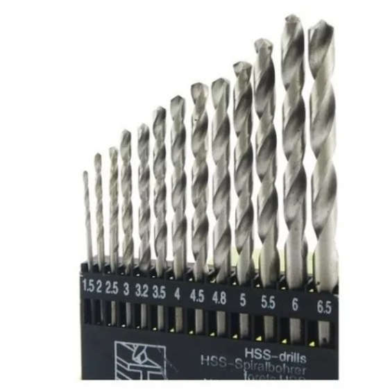 Kit Jogo De Brocas Em Aço Rápido P/ Metais 13 Pçs - Promoçâo