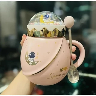 Caneca xícara astronauta com colher