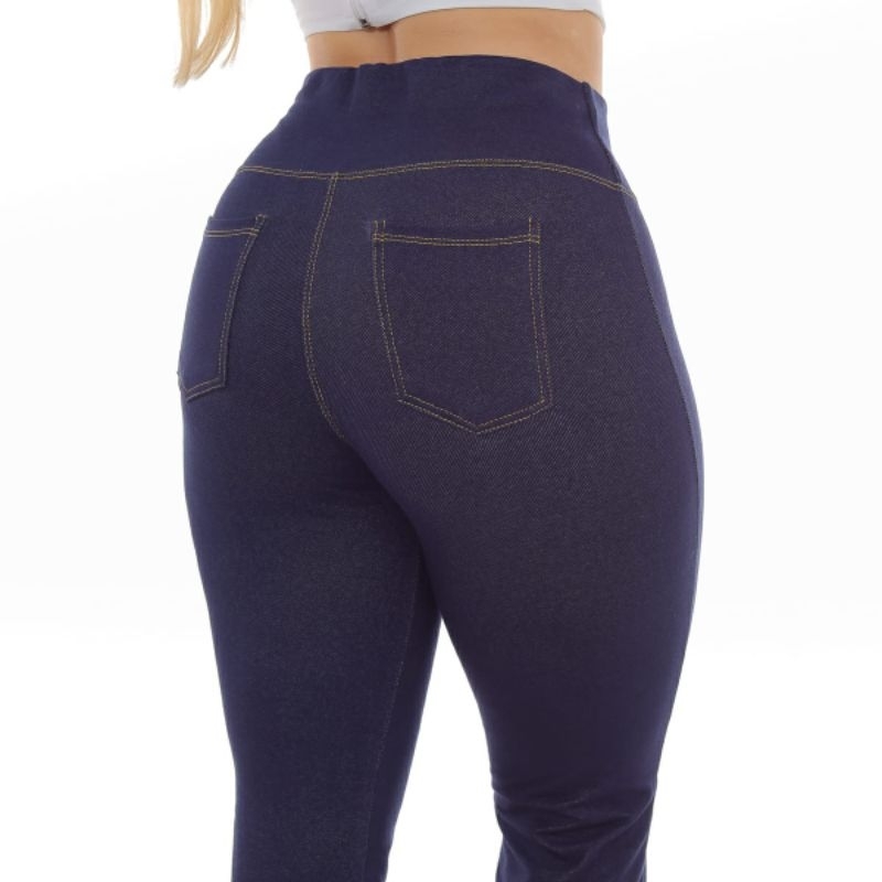Imita Jeans Feminina CalÃ§a Legging Estilo Jeans Calça Legging