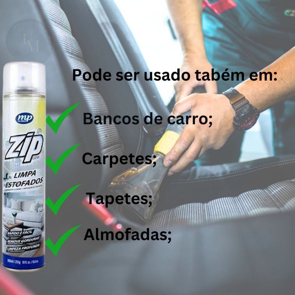 KIT 2 Limpa Estofados Spray Zip Clean 300ml/251g C/2 Unid | Shopee Brasil