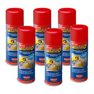 KIT 6x Removedor Spray Tira Cola Adesivo Silicone Pu Vedatudo Dryko 100ML