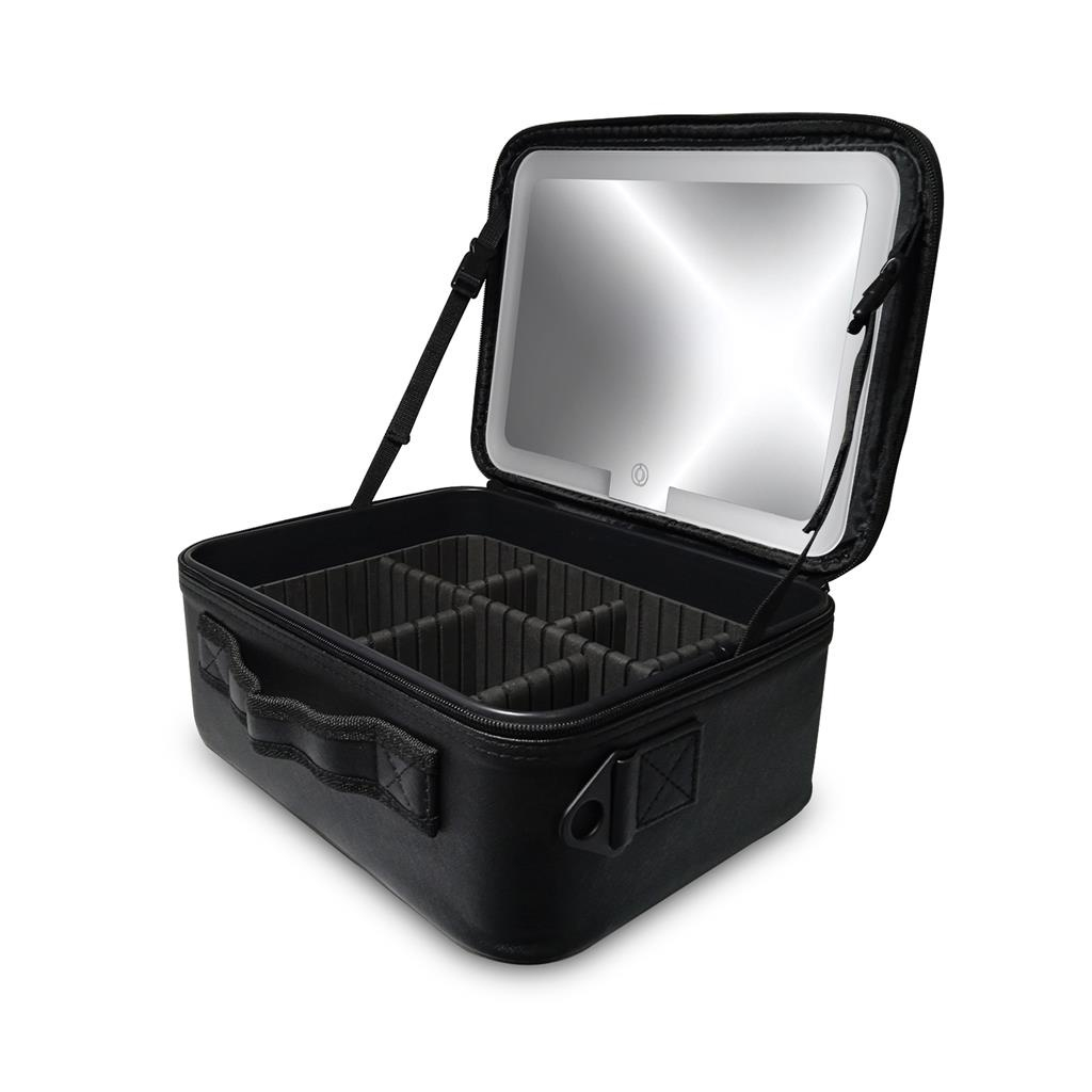 Imagem do produto Kit Maleta Maquiagem Com Espelho e Luz Led Usb Com Cabo Makeup Profissional 1