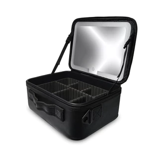 Kit Maleta Maquiagem Com Espelho e Luz Led Usb Com Cabo Makeup Profissional
