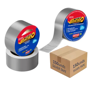 Fita Silver Tape Dryko 44mm X 5m Vedatudo Cinza 150 Unidades