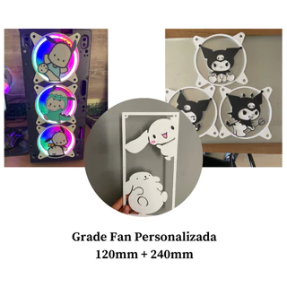 Grade Fan Personalizada Protecao para Ventoinha Cooler Acessório para Pc Gamer