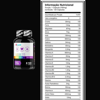 Multivitaminico + Polivitaminico Growth Combo 240 Capsulas Original ...