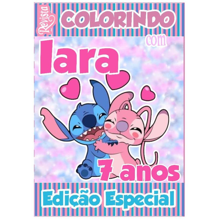 Livro De Colorir Personalizado / Revistinha de Colorir - Tema Stitch ...