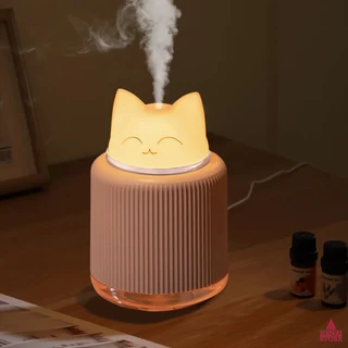 Umidificador De Ar E Aromatizador 300ML Mini Fofo Mesa Purificador Led Difusor Portátil Carro UM012