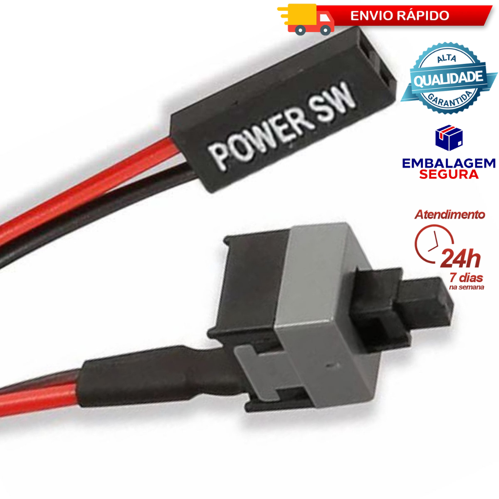 Botão On/Off Power SW Interruptor Gabinete Liga/Desliga | Shopee Brasil