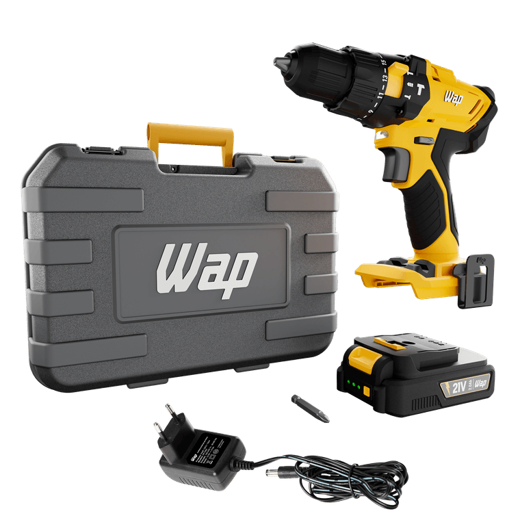 Parafusadeira de Impacto 21V com Bateria Carregador e Maleta WAP K21
