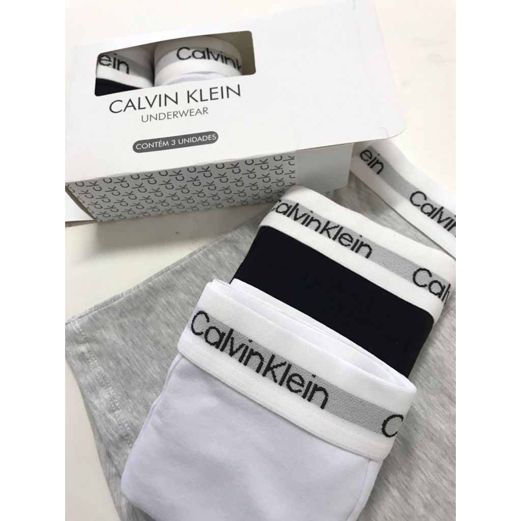 kit com 3 Cuecas de Algodão - Com Caixa