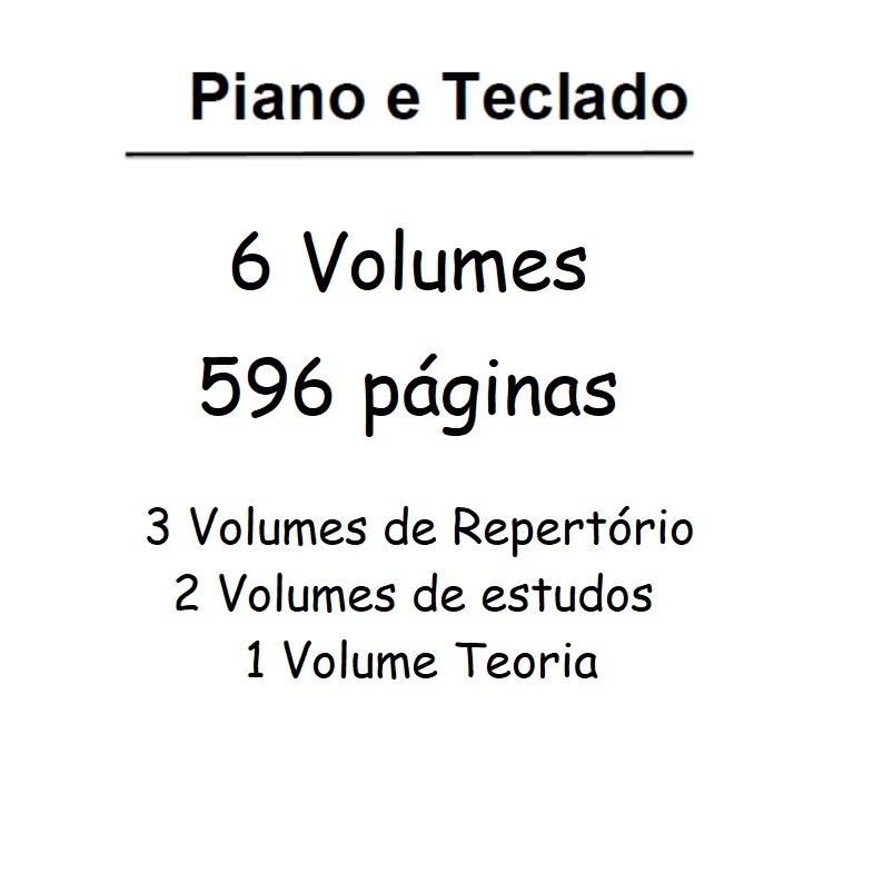 Apostilas Para Piano/Teclado em 6 Volumes - 596 páginas | Shopee Brasil