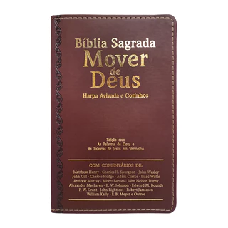 Bíblia Sagrada Mover de Deus | ARC | Letra Extragigante | Harpa e Corinhos | Bordô
