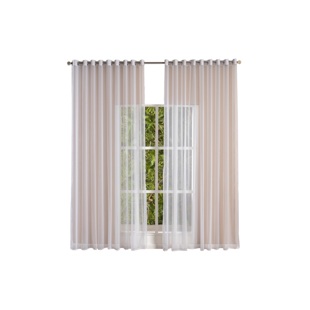 Cortina Voal Cores 4x2,50 Cortina Transparente Parede Toda Longa Com ...