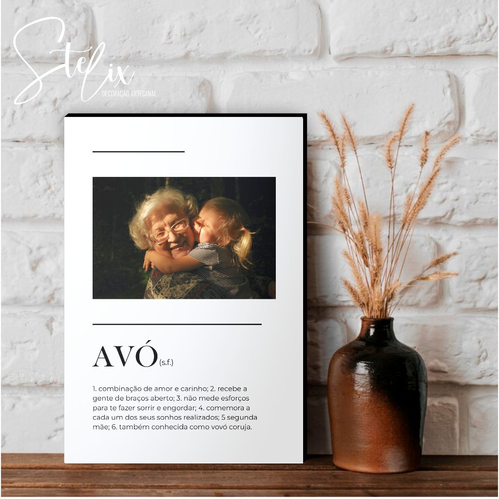 Quadro Personalizado Significado de Avó e Avô | Shopee Brasil