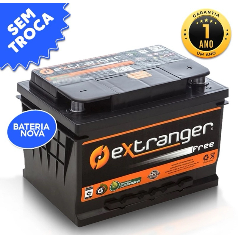 Bateria Automotiva 60ah Sem trocas + PINGO T10 LED 12v/24v