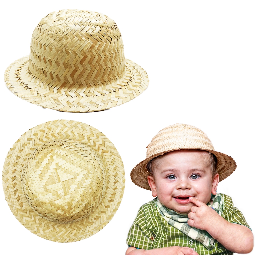Chapéu de Palha Infantil Bebê para Festa Junina Arraiá Caipira | Shopee ...