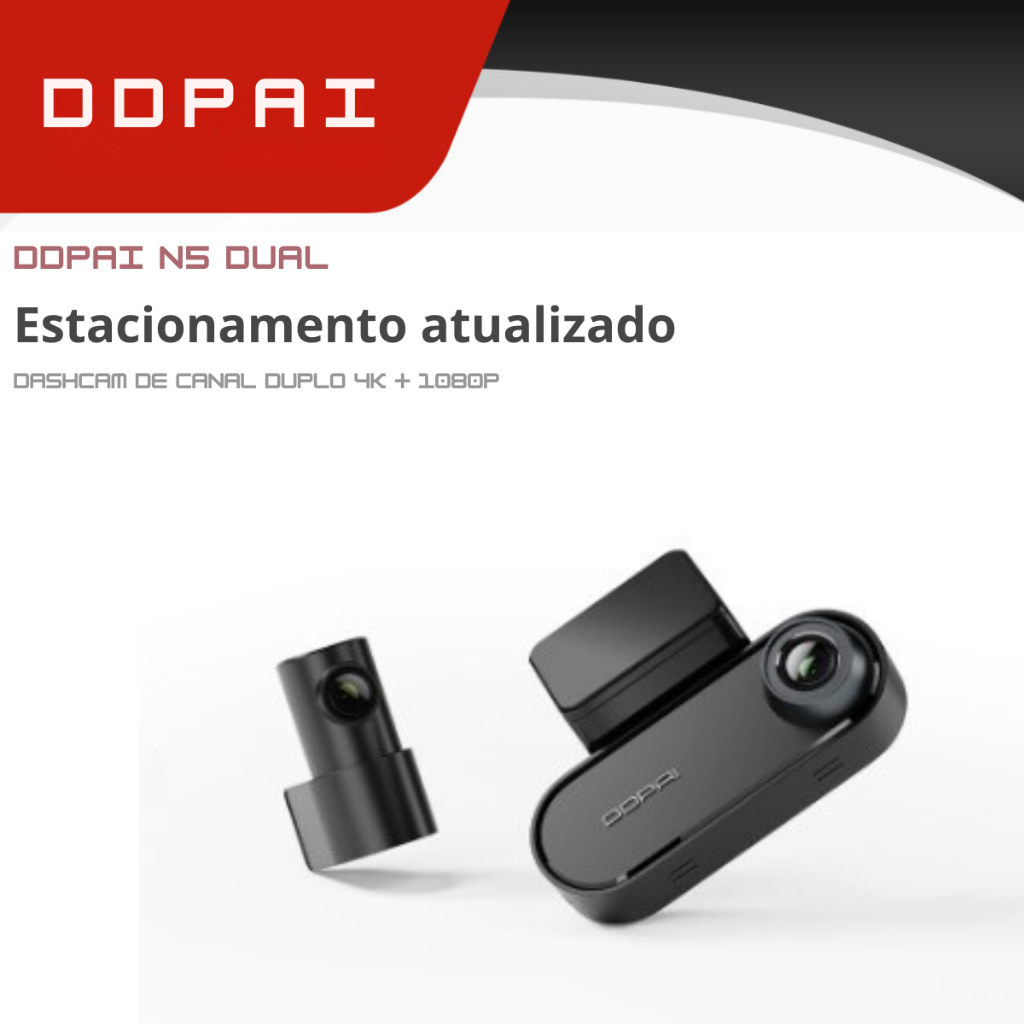 Câmera Automotiva N5 Dual DashCam 4K Ultra HD GPS Mapeamento D² ...