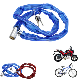 Cadeado Grosso Com Corrente Reforçado Anti Furto Moto Bicicleta Portão 100cm 20mm Articulado