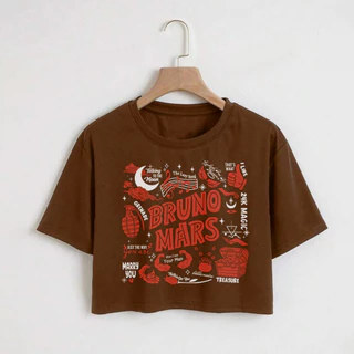Cropped Oversized Camiseta Streetwear Bruno Mars Cantor