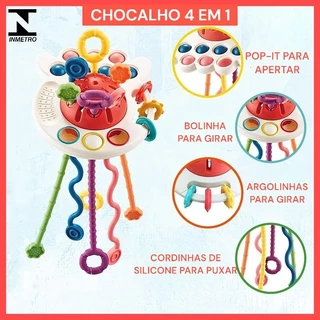 Brinquedo Montessori Disco Voador Mordedor Presente Para Criança Com Segurança De Plástico