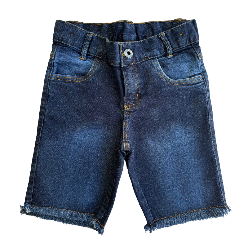 Bermuda Infantil Jeans Menino Regulador Interno Lycra Short 1- 10 Anos ...