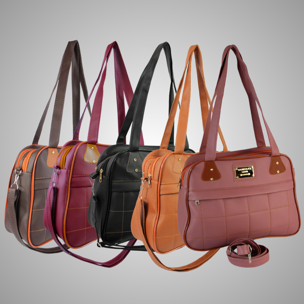 Bolsa Feminina Com 3 Divisórias Em Ziper Super Barata E Linda