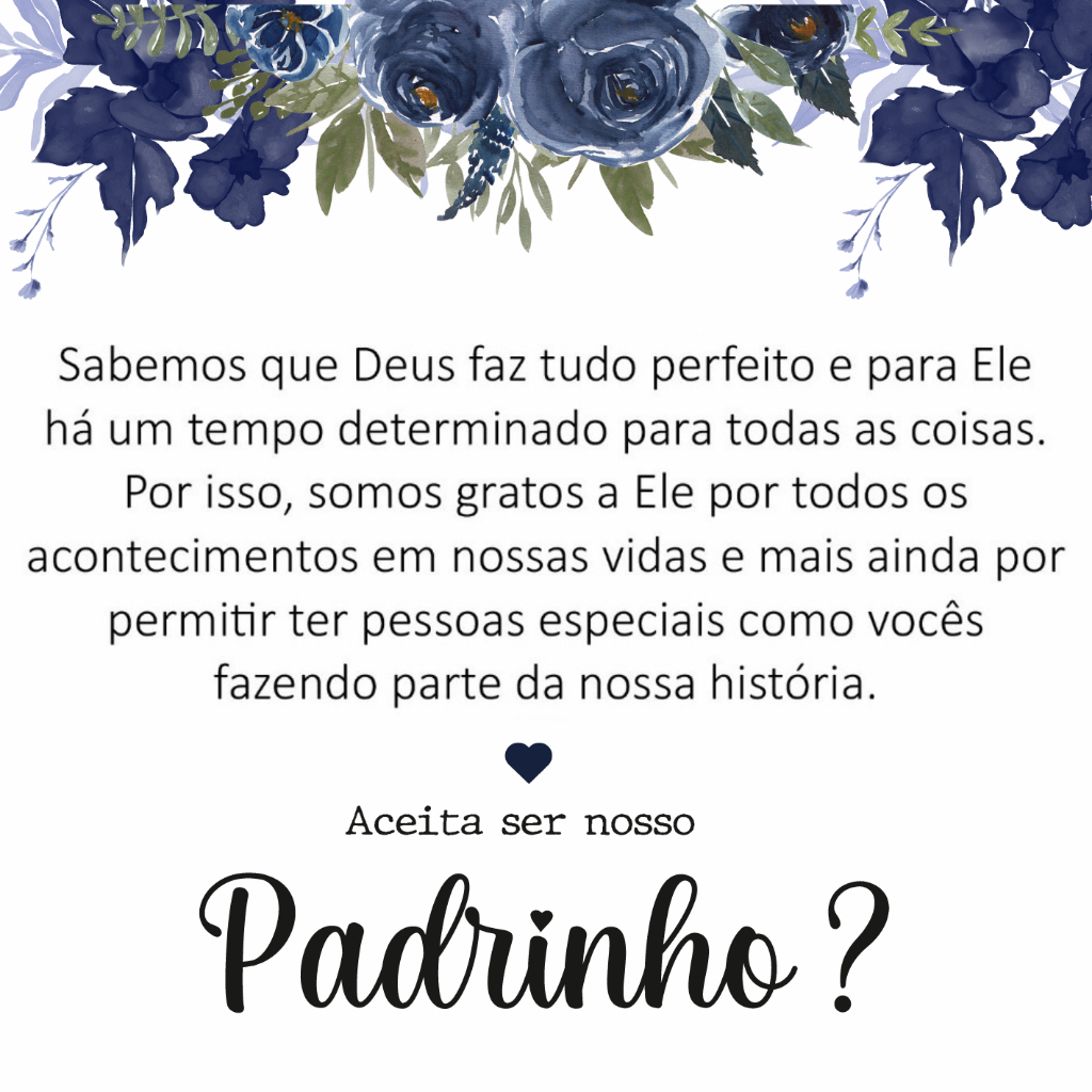 kit 10 de cartão Mensagem para Caixa de Padrinhos de casamento azul ...