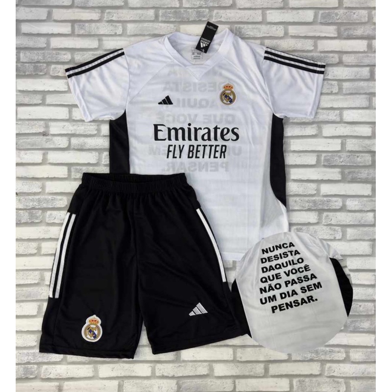 Camisa De Futebol com Frase Nas costas Real Madri 24/25 | Shopee Brasil