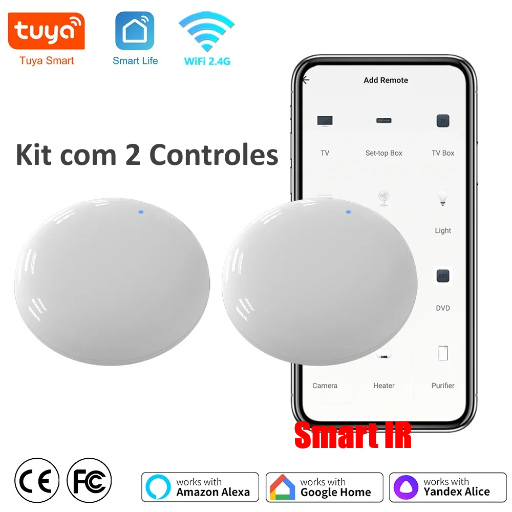 Controle Universal Inteligente Tuya Wifi IR Compativel com Alexa