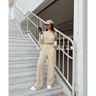 Conjunto Maia Blusa Manga Única Gola Alta