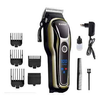 Máquina Cortar Cabelo Sem Fio Profissional Kemei KM-1990