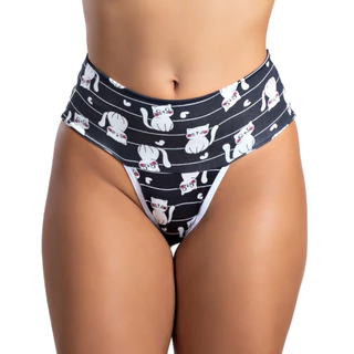 Kit 10 Calcinhas Cinta Fio Conforto Estampada Pala Dupla Tribal Estampada. ref. 025