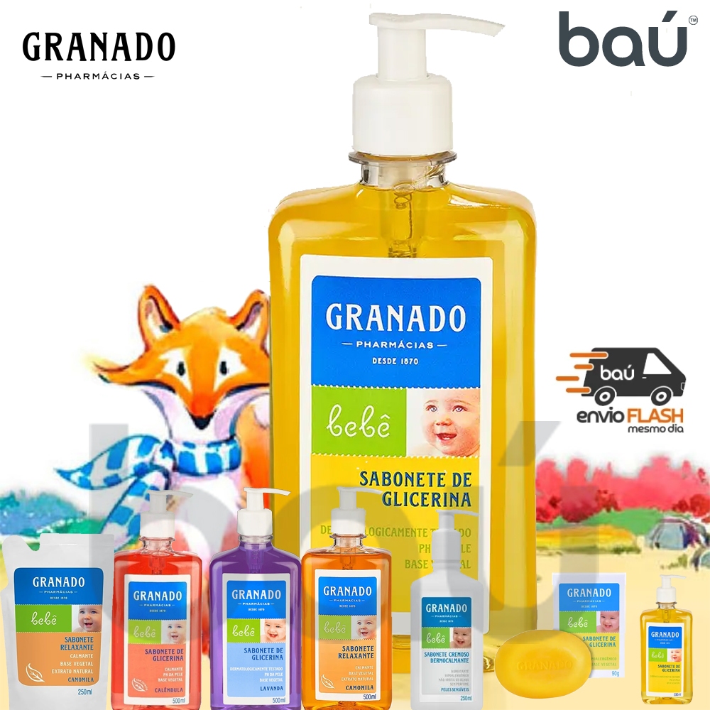 Sabonete Líquido Granado Bebê Tradicional 500ml / 250 ml