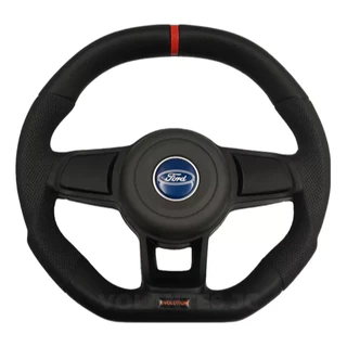 Volante Esportivo Evolution Logo Azul Ford Fiesta 2005 a 2012