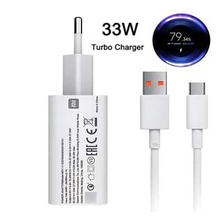 carregador p/xiaomi 33w turbo charger cabo resistente tipo-c e carregamento rapido