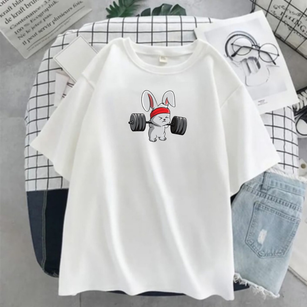 Camiseta Coelho Treino Camisa Academia Algodão Masculina e Feminina