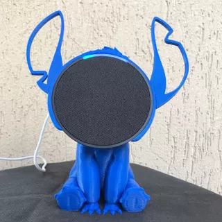Suporte Alexa Mesa Echo Dot Pop Lilo E Stitch 3d Enfeite Decorativo Quarto Sala Apoio Mesa