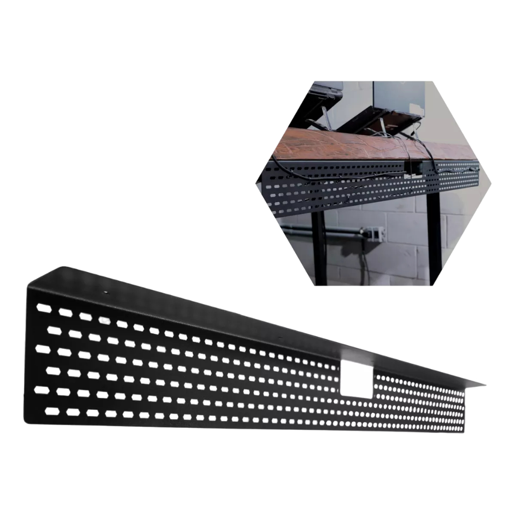 Guia De Cabos E Fios Calha Organizadora Para Mesa Preto