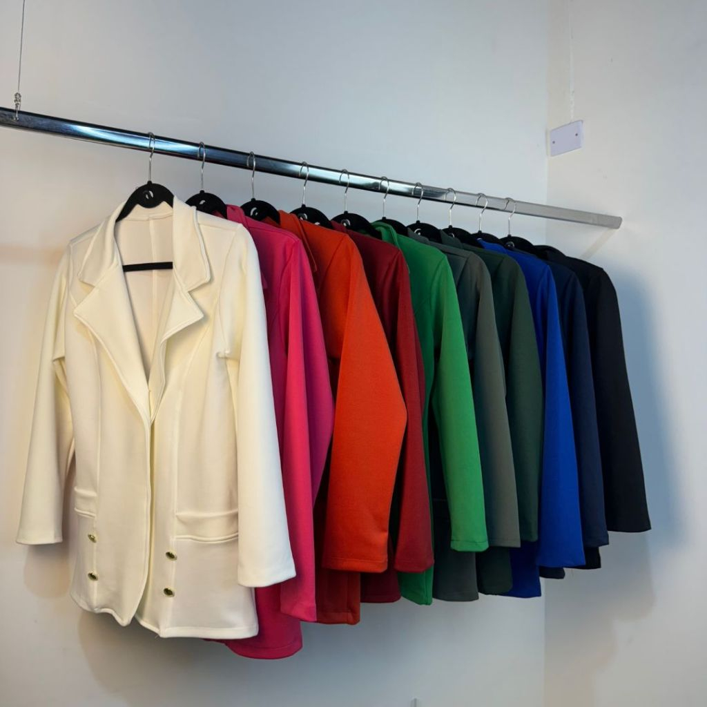 Blazer Feminino Longo Com Bolso