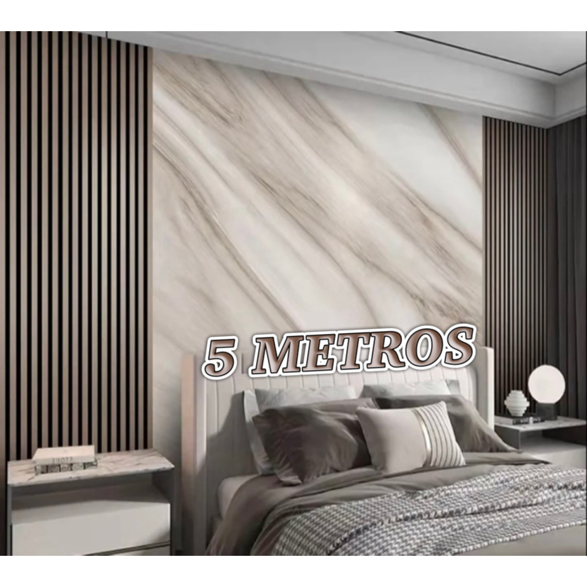 Papel de Parede Modelo 3D 5 METROS x 45CM Adesivo Autocolante para Sala, Quarto