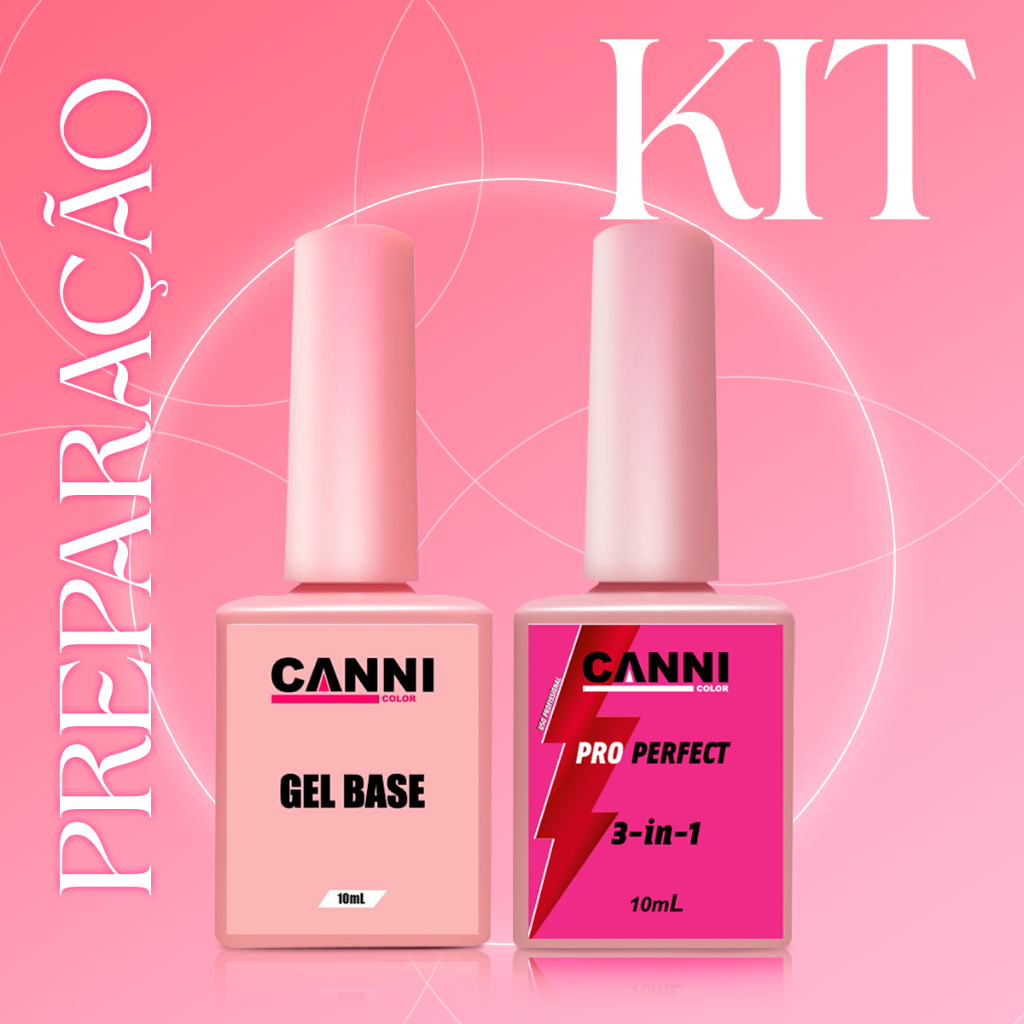 Kit preparador unhas 3 em 1 passo unico + base em gel não precisa de ...